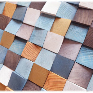 Abstract Wood Block Panel Art Color Desert Wood UAE