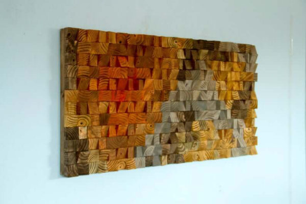 Brownish Wood Wall Art Panel Desert Wood UAE