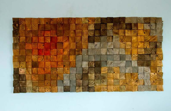 Brownish Wood Wall Art Panel Design Desert Wood UAE